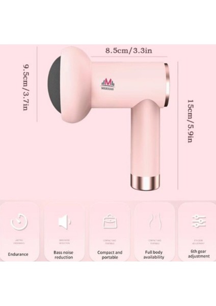 Shıatsu Masaj Teknigi Şarj Edilebilir 6 Seviye Kablosuz Titreşimli Masaj Aleti Pro Seri SL-630