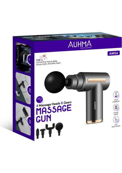 Amg6 Masaj Tabancası – 6 Kademeli, Derin Doku Masajı, Yüksek Tork Motor fiyatları