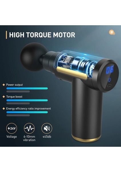 Amg6 Masaj Tabancası – 6 Kademeli, Derin Doku Masajı, Yüksek Tork Motor