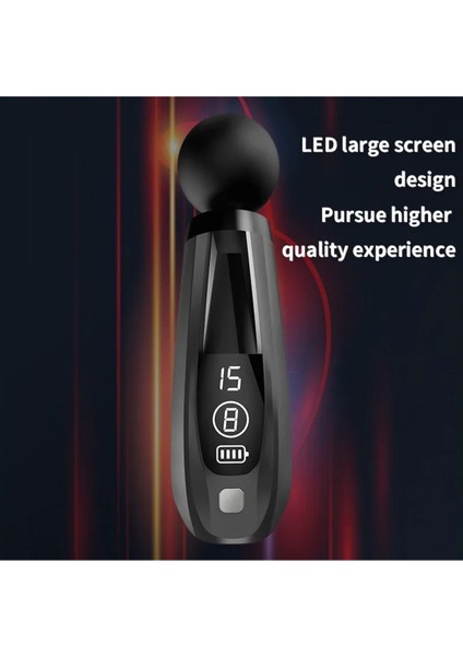 Şarjlı Dijital Derin Doku Masaj Tabancası, Siyah, Hafif ve Güçlü Performans indirimleri