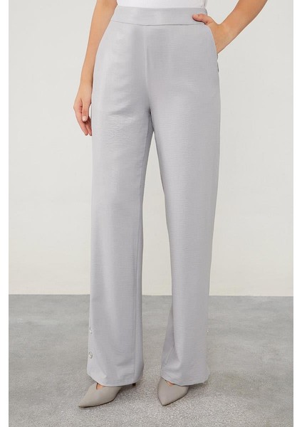 Gri Düğme Detaylı Bisiklet Yaka İkili Takım indirimleri