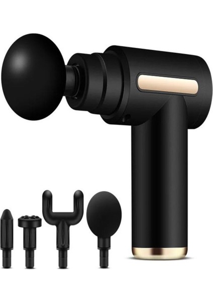 4 Yedek Kafa Elektrikli Kas Masaj Aleti, Güçlü ve Taşınabilir, Tüm Vücut için Siyah indirimleri