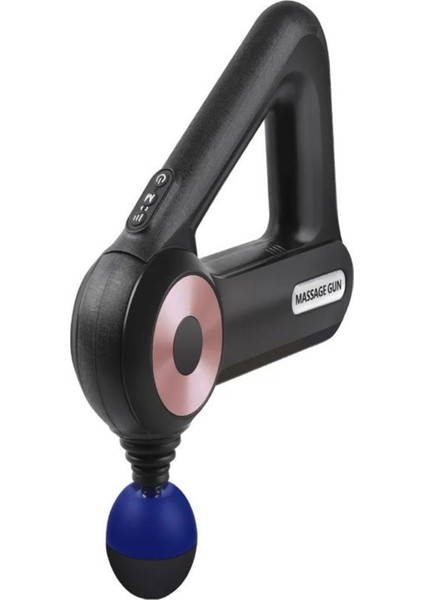 Hız ayarlı 12 başlıklı çok fonksiyonlu şarjlı masaj aleti, sporcu seti, siyah