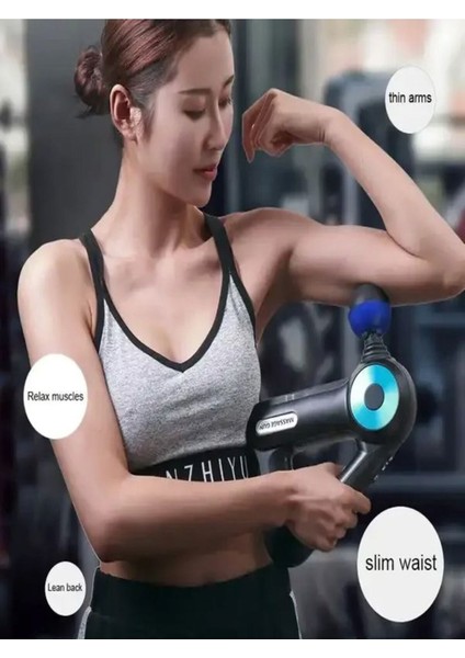 Hız ayarlı 12 başlıklı çok fonksiyonlu şarjlı masaj aleti, sporcu seti, siyah fiyatları