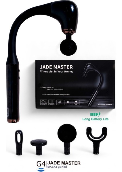 Kanca Masaj Aleti Portatif Masaj Tabancası Titreşimli Masaj Aleti