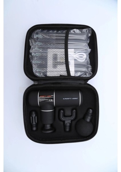 Siyah Renkli 4 Başlıklı Taşınabilir Masaj Aleti Tabancası fiyatları