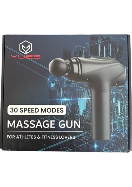 30 Hızlı Profesyonel Sporcu Masaj Tabancası, Siyah, CE onaylı