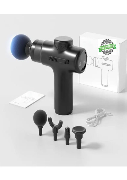 HAMS103 Ekranlı Masaj Tabancası Cihazı 6 Modlu Şarjlı Vurmalı Vücut Boyun Masaj