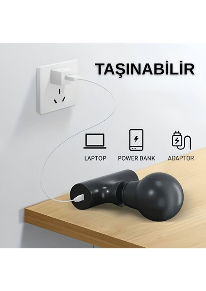 Mini Masaj Tabancası Şarjlı Titreşimli 3 Modlu TP-10352 indirimleri
