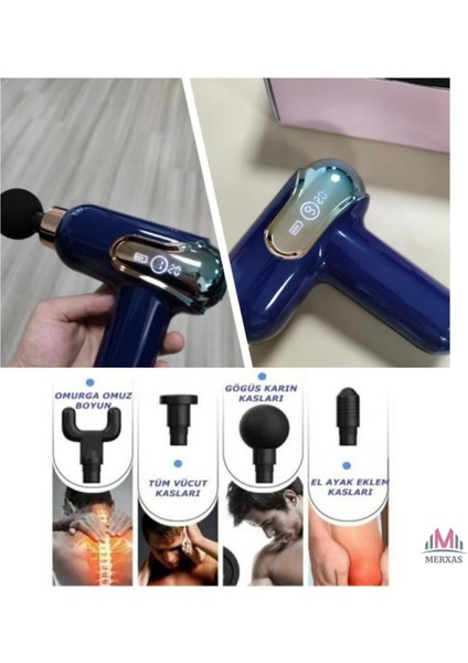 Şarjlı Masaj Tabancası, 4 Başlıklı, Hafif ve Renkli, Sporcu Uygun, Yenilikçi Tasarım fiyatları