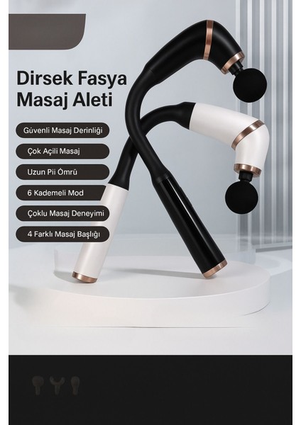 Şarjlı Masaj Tabancası - 4 Başlıklı, Sessiz Fırçasız Motor, Derin Doku Kas Masaj Aleti indirimleri