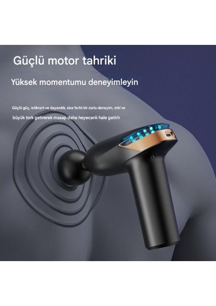 KH-866 Kablosuz Sporcu Masaj Tabancası 6 Hız Kademeli ve 6 Başlıklı Şarjlı Masaj Aleti fiyatları