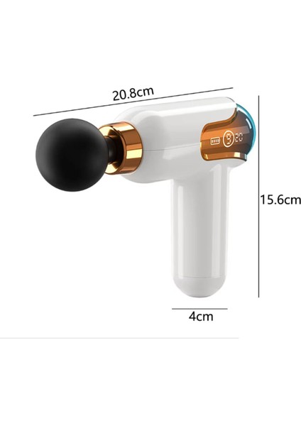 Taşınabilir USB elektrikli 4 kafa vücut masaj cihazı, akıllı frekans kontrolü, Beyaz fiyatları