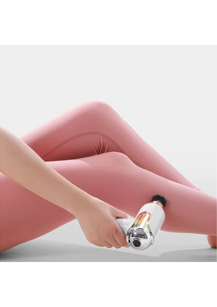 Taşınabilir USB elektrikli 4 kafa vücut masaj cihazı, akıllı frekans kontrolü, Beyaz indirimleri