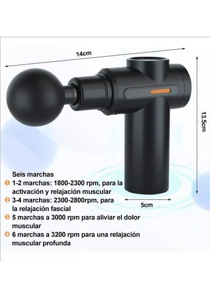 Mini Masaj Tabancası Titreşimli 4 Başlıklı 6 Kademeli Type C Girişli indirimleri