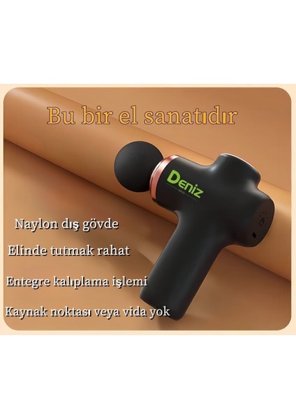 Taşınabilir Spor Masaj Tabancası, Çanta ve Yağlar ile Renkli Siyah Hediye Seti