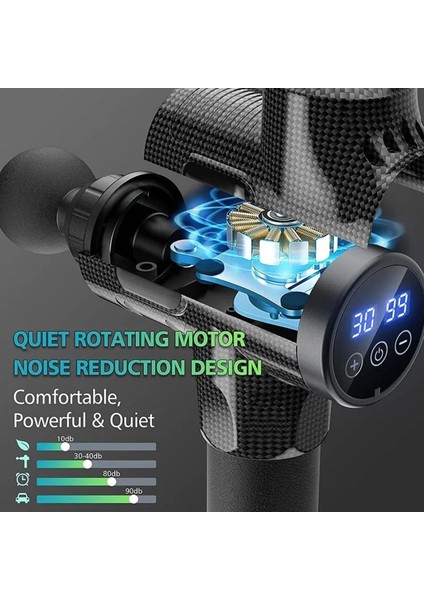 ERG-745 Profesyonel Şarjlı Dijital Ekran Darbeli Masaj Tabancası Vücut Masaj Aleti modelleri