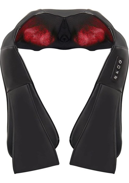 Isıtmalı Boyun Ve Bel Destekli Ürün, Konfor Ve Rahatlık Sağlar, Siyah Renk.