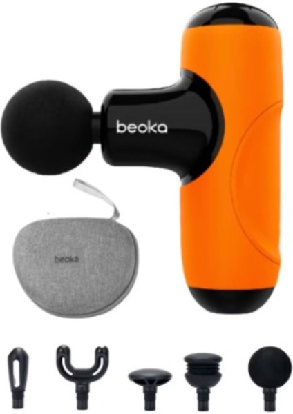 Şarjlı 5 Başlıklı 5 Kademeli Titreşimli Çantalı Profesyonel Mini Masaj Tabancası Q1