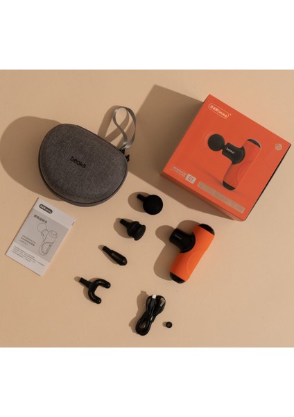 Şarjlı 5 Başlıklı 5 Kademeli Titreşimli Çantalı Profesyonel Mini Masaj Tabancası Q1 fırsatları