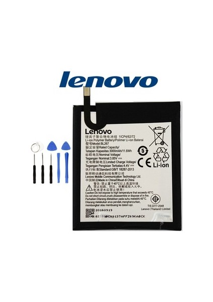 Lenovo K6 K33A48 BL267 Batarya Pil ve Tamir Seti