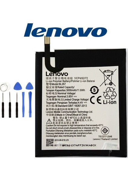 Lenovo K6 K33A48 BL267 Batarya Pil ve Tamir Seti fiyatları