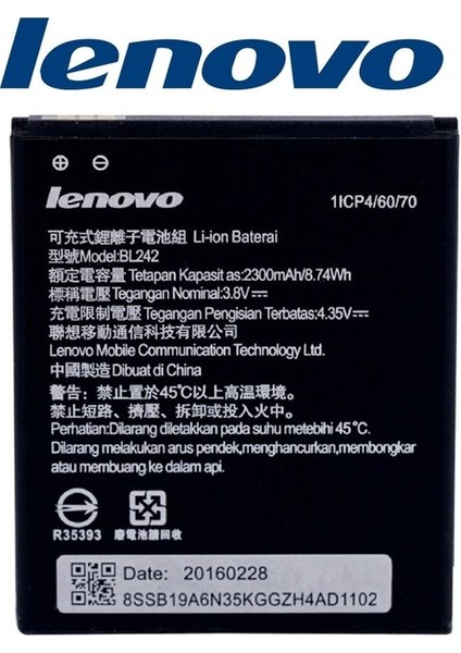 Lenovo A6000 / Vibe C Batarya Pil BL242 fiyatları