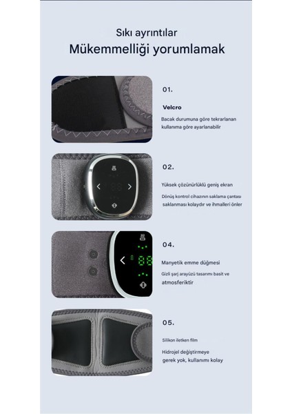 Hilda Yd-02 Isıtmalı Şarjlı Dijital Ekranlı Bel Masaj Aleti Titreşimli modelleri