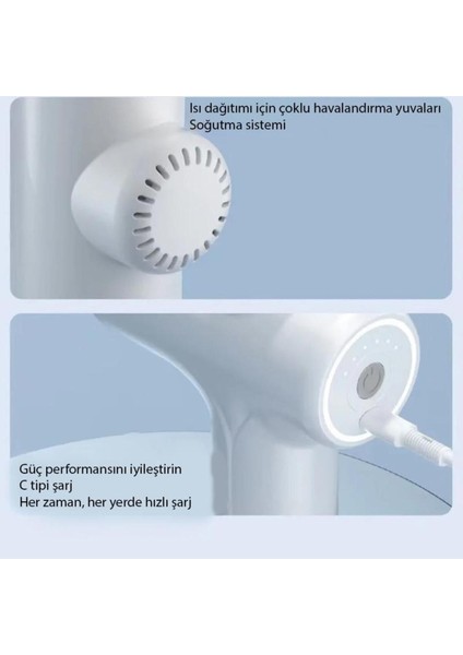 6 Fonksiyonlu Titreşimli Yoğurmalı 4 Başlıklı Masaj Aleti Darbeli Masaj Tabancası Kas Rahatla fiyatları