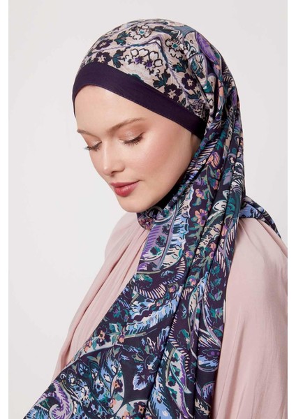 Mor Soyut Çiçek Desen Love Şal fiyatları