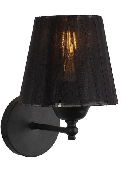 Ova 2 Yönlü Aplik Siyah Siyah Şapka