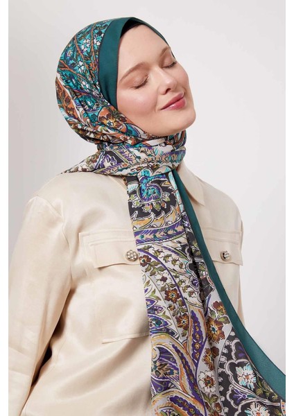 Zümrüt Soyut Çiçek Desen Love Şal fiyatları