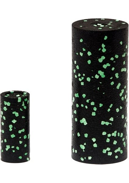 Yeşil 2'li Mini ve Mikro Foam Roller Seti, egzersiz ve masaj için mükemmel seçenek