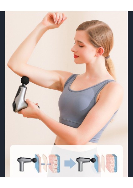 LED Oval Ekran Masaj Tabancası