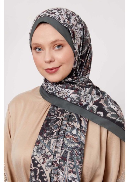 Yeşil Soyut Çiçek Desen Love Şal modelleri