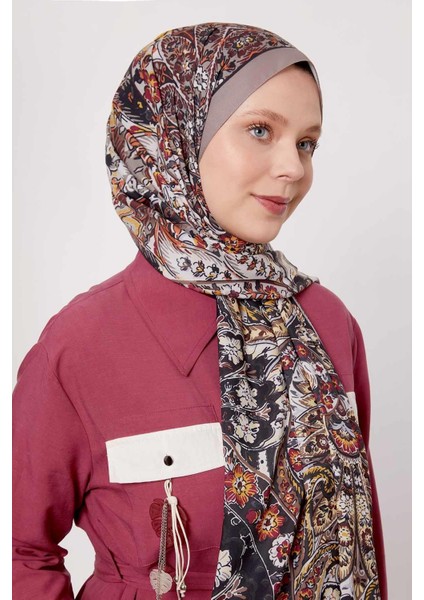 Vizon Soyut Çiçek Desen Love Şal fiyatları