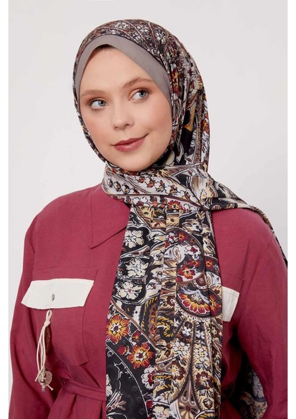 Vizon Soyut Çiçek Desen Love Şal modelleri