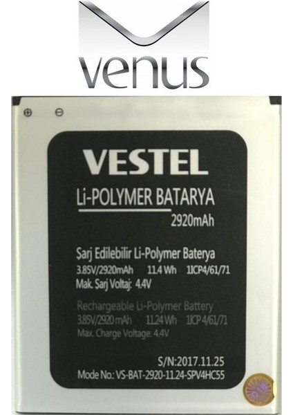 Vestel Venüs V3 5530 Pil Batarya VS-BAT-2920-11.24 Ithal fiyatları
