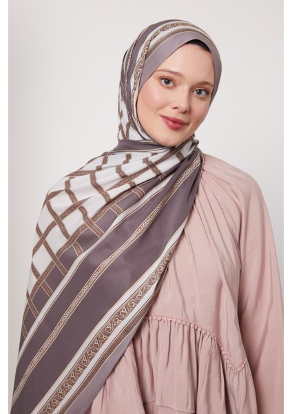 Gri Şeritli Varak Desen Love Şal fiyatları