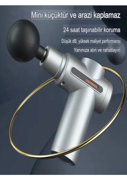 Mini taşınabilir sessiz masaj aleti, 6 hız, LCD ekran, 3600 RPM, gri renk fiyatları