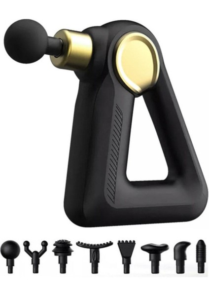 Hızlı şarjlı kas ve vücut masaj tabancası, güçlü ve etkili, sarı renk, TR menşei