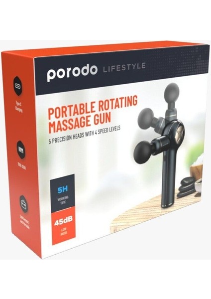 Lifestyle Ayarlanabilir Sporcu Masaj Tabancası 5 Başlıklı - Siyah fiyatları