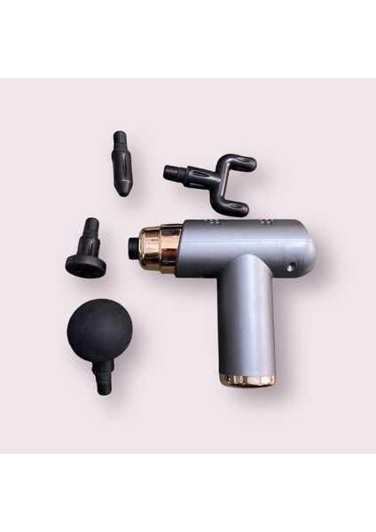 Gri Renkli Type C Şarjlı Darbeli Titreşimli Mini Masaj Aleti