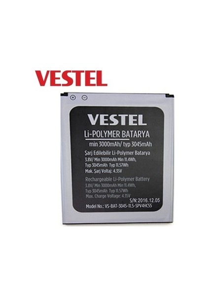Vestel Venüs V3 5580 Pil Batarya 3000 Mah Ithal
