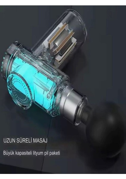 Mini masaj aleti, 6 hız, LCD, sessiz, taşınabilir, 3600 RPM, şık siyah renk indirimleri