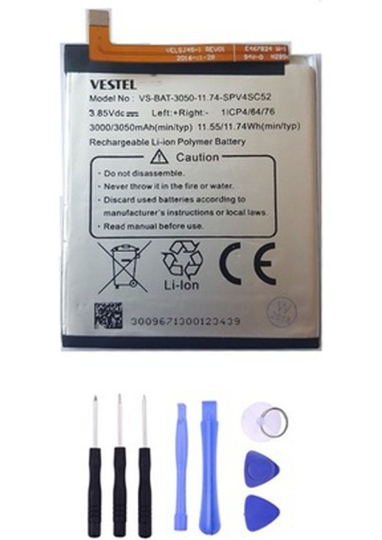 Vestel Venüs Z10 Pil Batarya VS-BAT-3050 ve Tamir Seti fiyatları