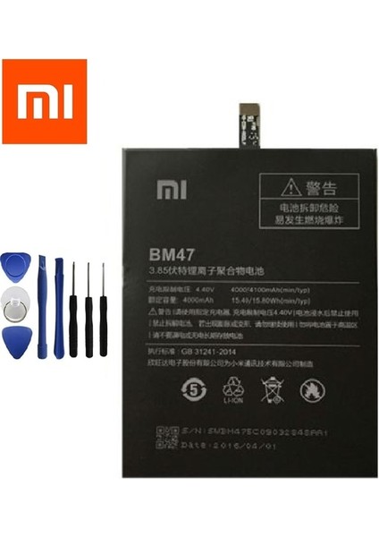 Xiaomi Redmi Mi 3/3s/4x Pil Batarya BM47 ve Tamir Seti