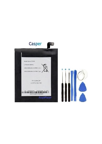 Casper Via A3 Pil Batarya TPJ18H13P ve Tamir Seti