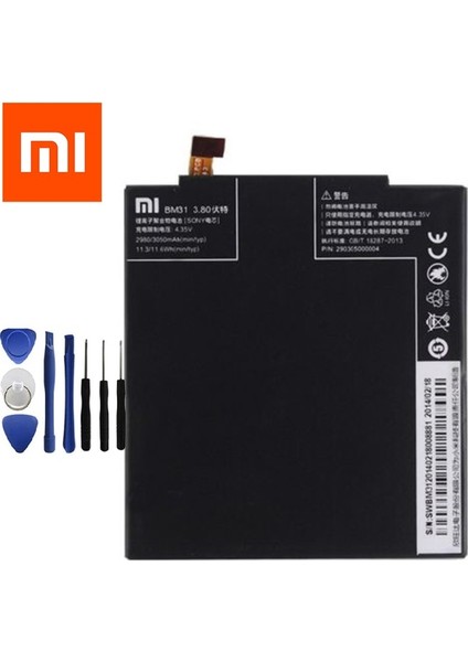 Xiaomi 3 Mi3 Pil Batarya BM31 ve Tamir Seti