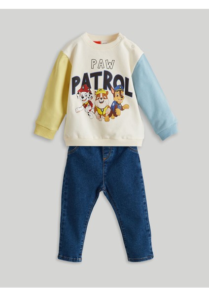 Yeni Sezon Paw Patrol Baskili Erkek Sweatshirt ve Pantolon 2'li - S53085Z1